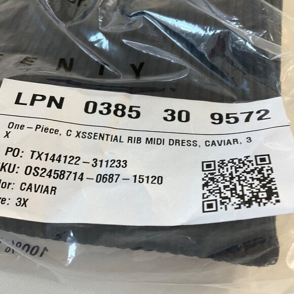 Savage X Fenty Xssential Ribbed Midi Dress Black Size 3X plus adjustable strap - Picture 5 of 7